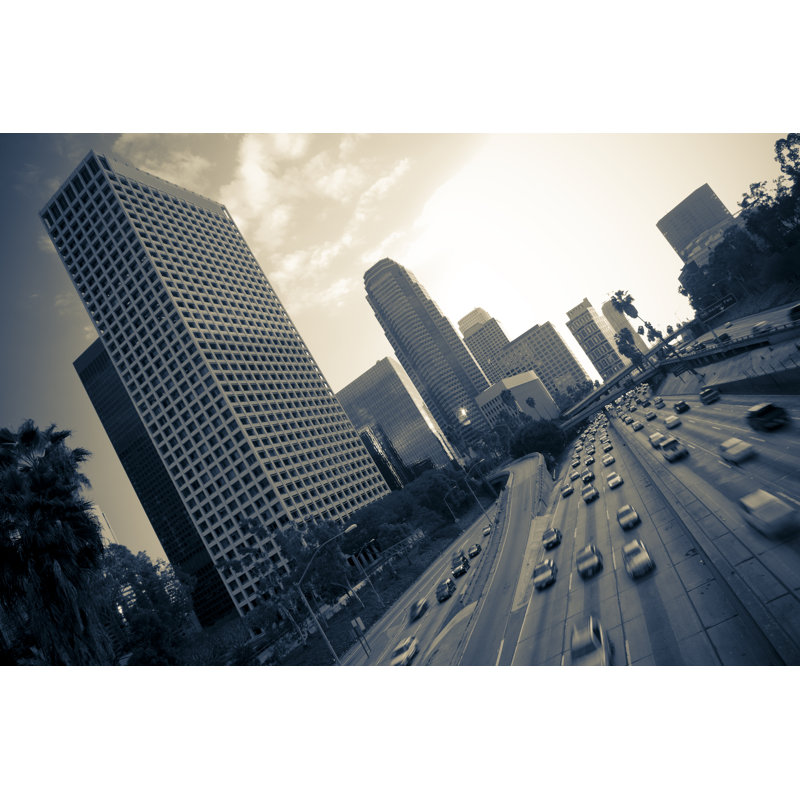 Clabon Los Angeles Freeway par Rebelml - Photographie de toile tendue, H 8 po x l 12 po