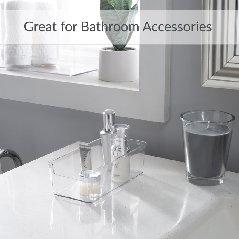 Clear Acrylic Small Rectangular Drawer Organizer, 10" x 8" x 6"