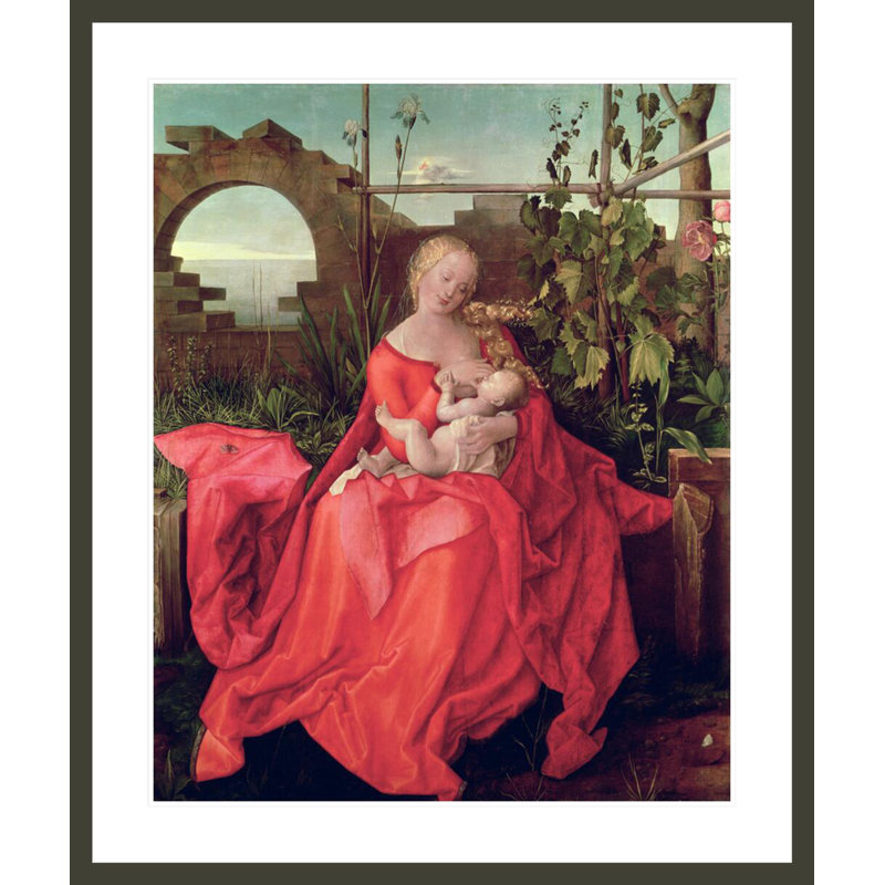 Vierge à l'enfant «Madonna with the Iris» par Albrecht Dürer, impression giclée encadrée, H 39,84 po x l 33,5 po