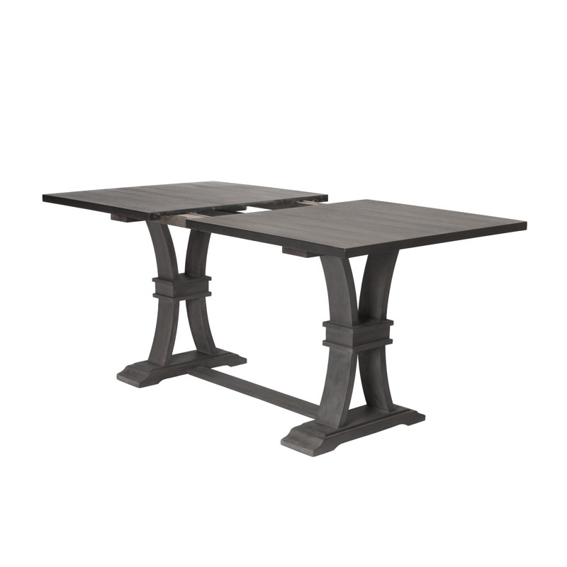 Noemi Extendable Dining Table, Gray Rustic