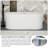 67" White Acrylic Freestanding Bathtub