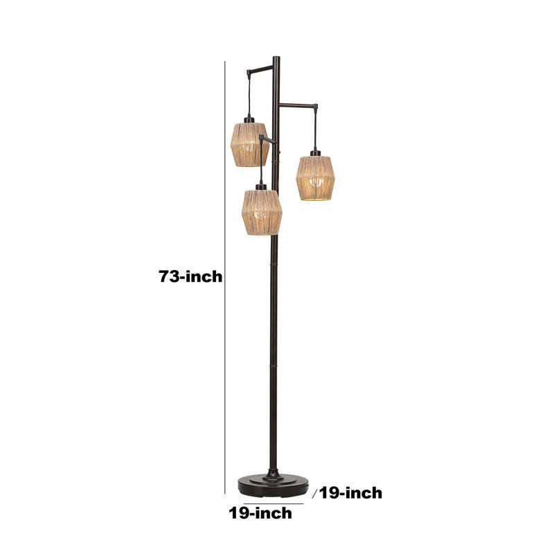 Lampe sur pied à branches 73 po Chaquanna