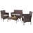 Donn 4 - Person Patio Conversation Set with Cushions-551184916