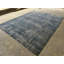 Tapis turc contemporain patiné abstrait 9,8 x 13 pi. Sur-teint en bleu clair