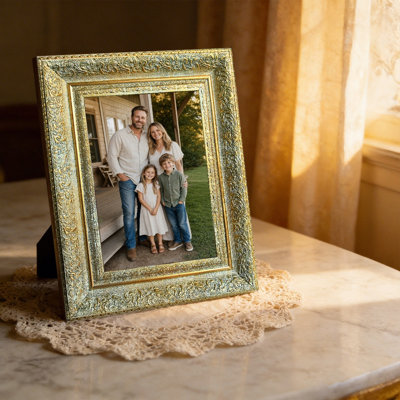 Cadre photo style or antique 1PC 11 "x 14" avec placement mural ou de table