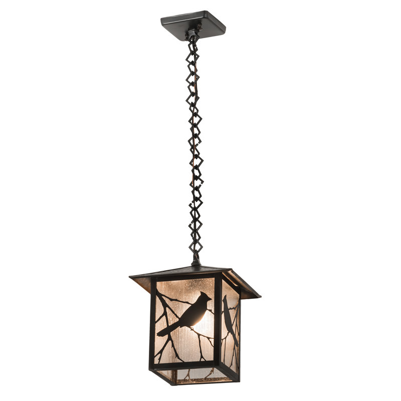 Luminaire suspendu rectangulaire 1 lumières lanterne Villagomez