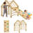 HOMCOM 177.8cm W Pine Wood And Multi-layer Board Kids Climber
