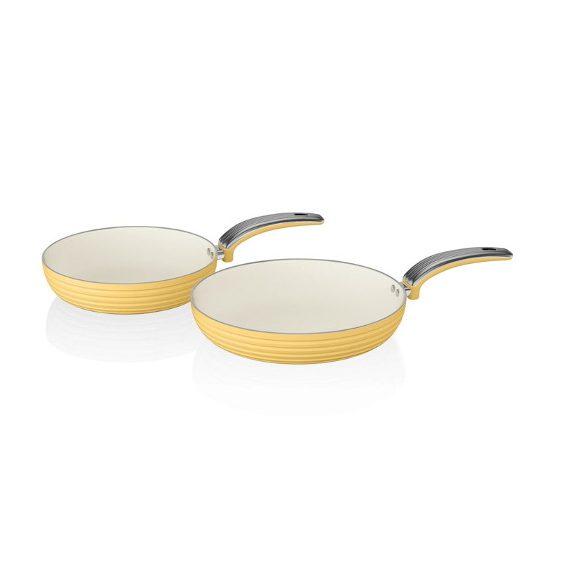 2 - Piece Non-Stick Stainless Steel Cookware Set, Yellow