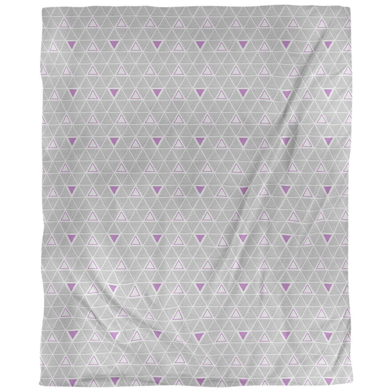 Tissu triangulaires décoratifs à la main, Faux lin, L 58 po x l 36 po, Violet