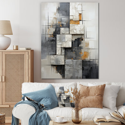 Grey Abstract Cityscape 4 - Abstract Collages Wall Art