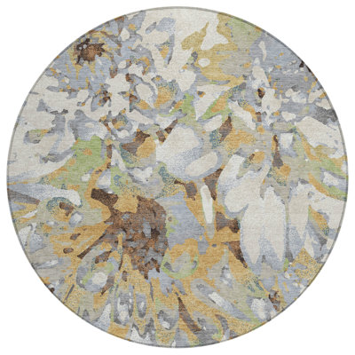 Machine Washable Indoor/Outdoor Chantille ACN2340 Floral Rug