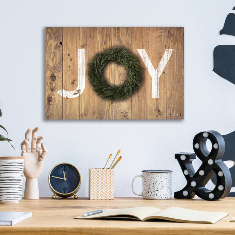 «Joy Cedar Wreath» par Susan Ball, art mural en verre acrylique, H 12 po x l 16 po x P 0,13 po