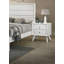 Table de chevet contemporaine contemporaine de couleur blanche 1pc