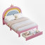 Lit plateforme tapissier en velours avec tiroir de rangement Adame-1410972823