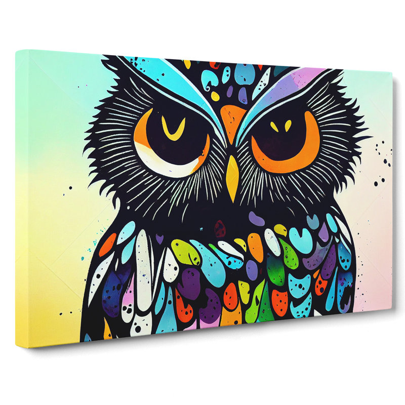 Owl Splash Vol.2 Abstract - Wrapped Canvas, 35cm H x 50cm W x 3cm D