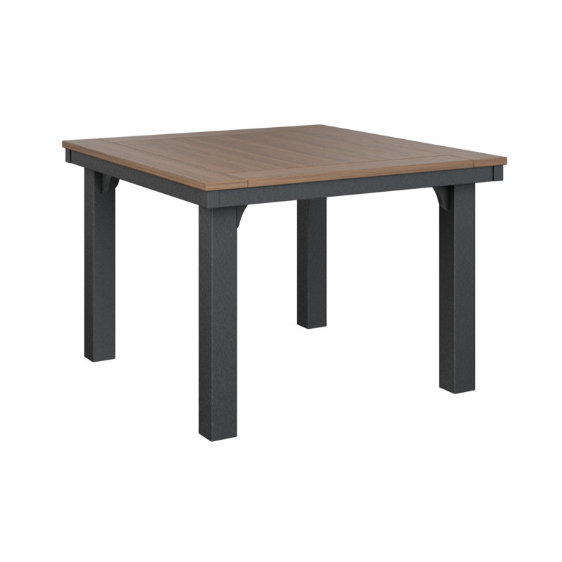 Homestead Outdoor Square Dining Table, Antique Mahogany, Black