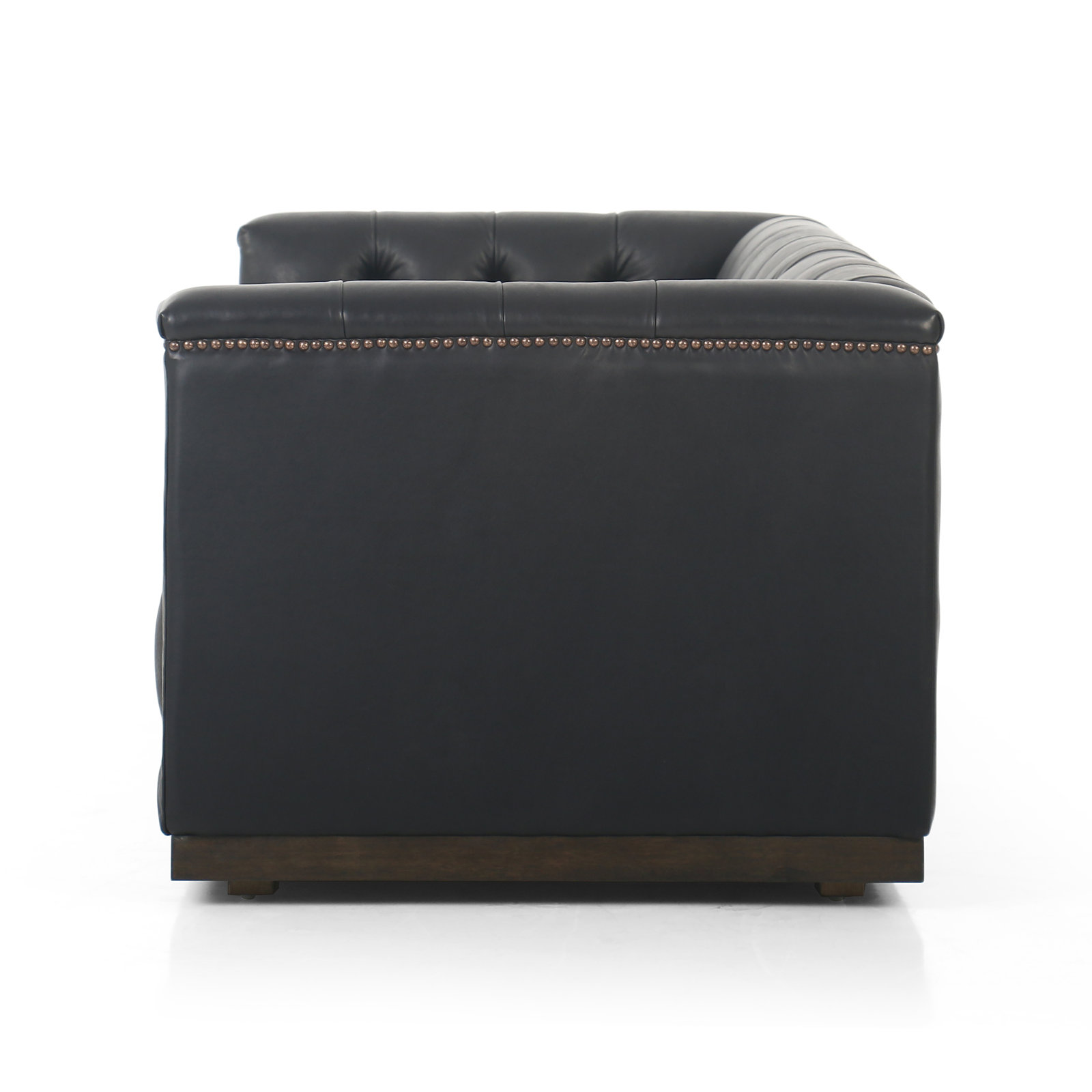 Byer 85.75'' Upholstered Sofa, Heirloom Black Genuine Leather