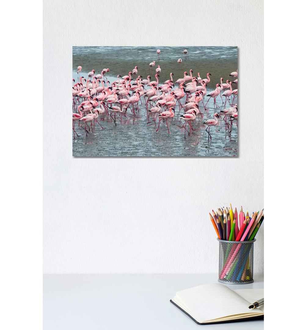 Flamingos, Walvis Bay, Erongo Region, Namibia by Keren Su - Wrapped Canvas Gallery-Wrapped Canvas Giclée