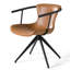 Chaise avec accoudoirs couleur chameau