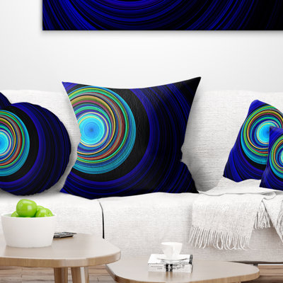 Endless Tunnel Light Ripples - Coussin imprimé abstrait