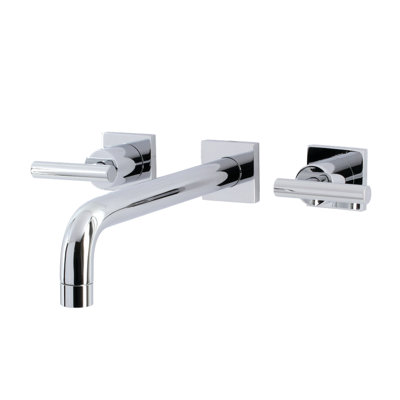 Kingston Brass Manhattan Two-Handle 3-Hole Wall Mount Roman Tub Faucet