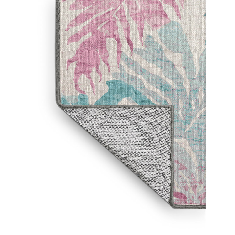 Machine Washable Gray Area Rug, Rectangle 7' x 9'