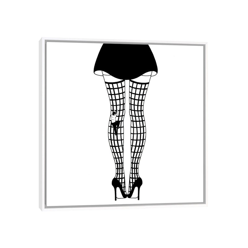 Clamber by Filippo Spinelli - Print on Canvas, White Framed, 45.72 cm H x 45.72 cm W