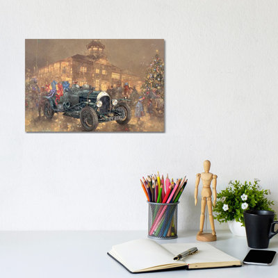 «Christmas Party At Brooklands», reproduction d'art sur toile tendue
