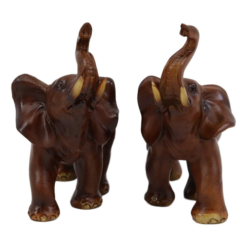 Shui éléphant en faux bois feng avec figurine coffre Amera