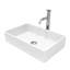 Lavabo de salle de bain vasque rectangulaire blanc mat avec robinet H 12 po Magnolia