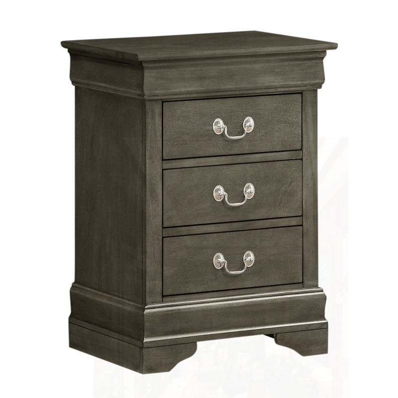 Table de chevet élégante, Gris/argent