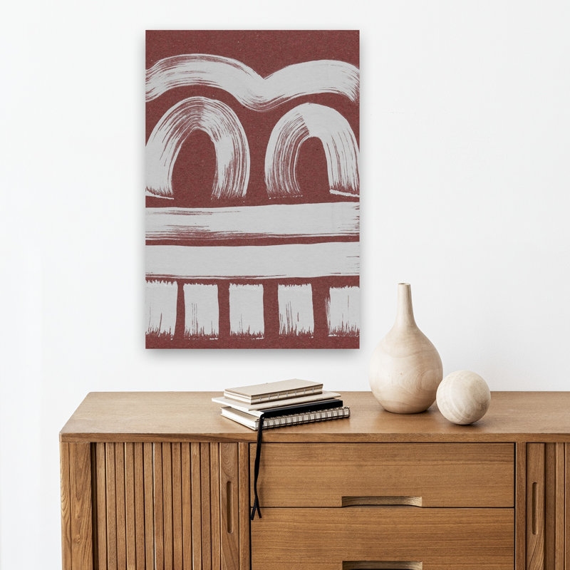 Abstrait abstrait tribal abstrait contemporain, 18" H x 12" W