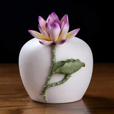 Vase contemporain en céramique pivoine