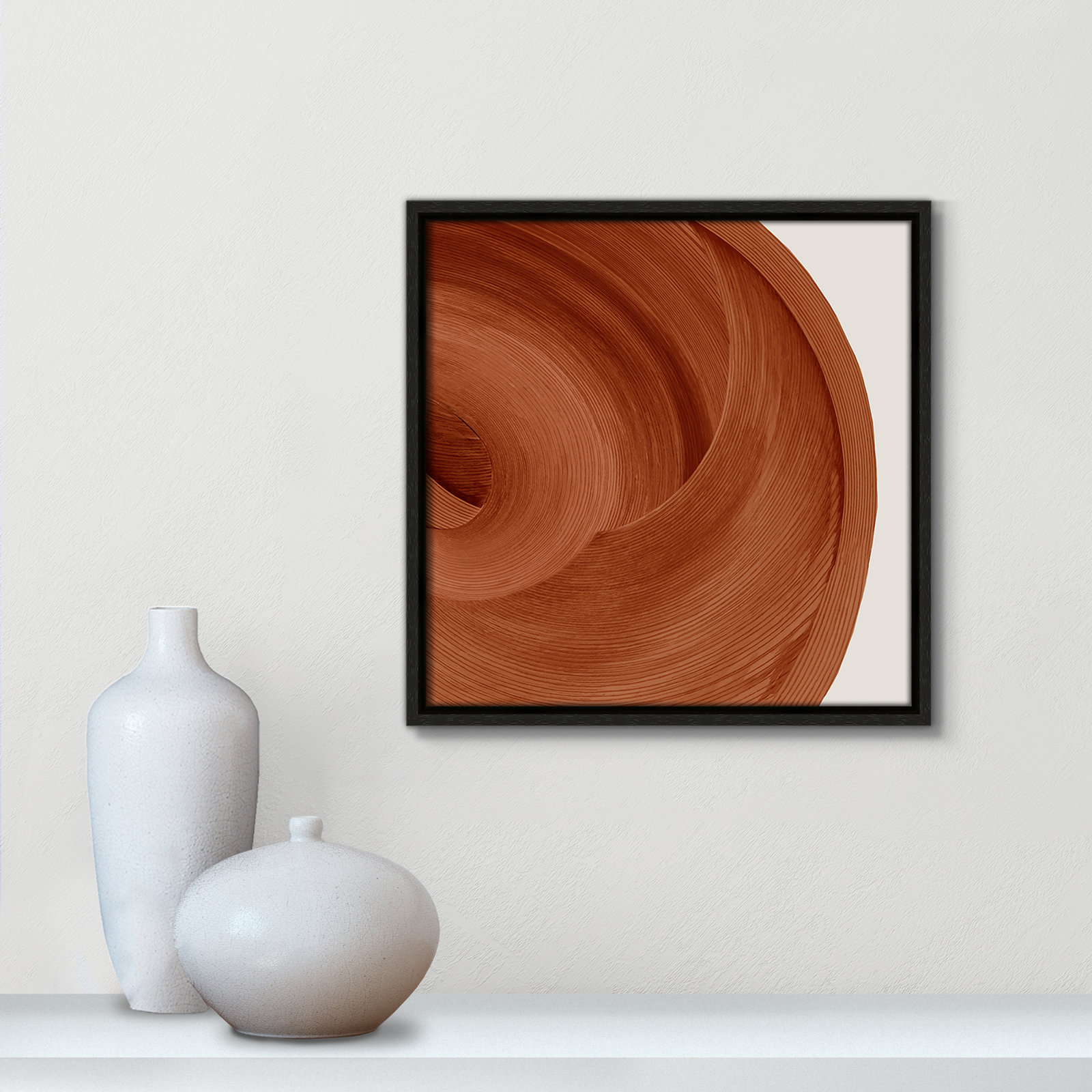 Thormond "Affogato" Painting, Espresso , 13.5" H x 13.5" W x 2" D