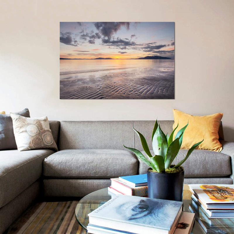 «Samish Bay Sunset II», impression sur toile, H 8 po x l 12 po x P 0,75 po, Pas de tapis, Toile tendue