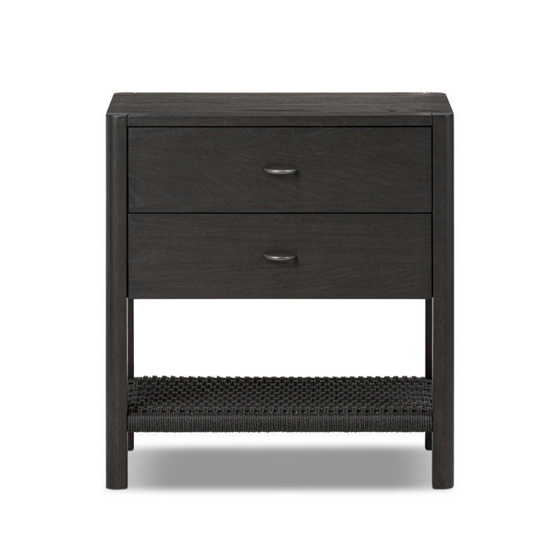 Zuma Nightstand - Dune/Gunmetal/Natural, Smoked Black Ash