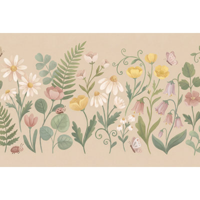 Adhésif floral pastel floral