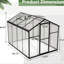 Serre de plain-pied avec contrôle de la température - et construction pratique en polycarbonate de 6 pi x 8 pi