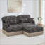 Canapé modulaire en chenille à imprimé léopard-125743059-125743057