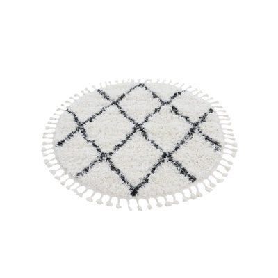 Eddy Shaggy Boho Black Rug