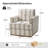 Parker Farmhouse 33'' W Upholstered Swivel Accent Armchair with Solid Wood Base-1869256636