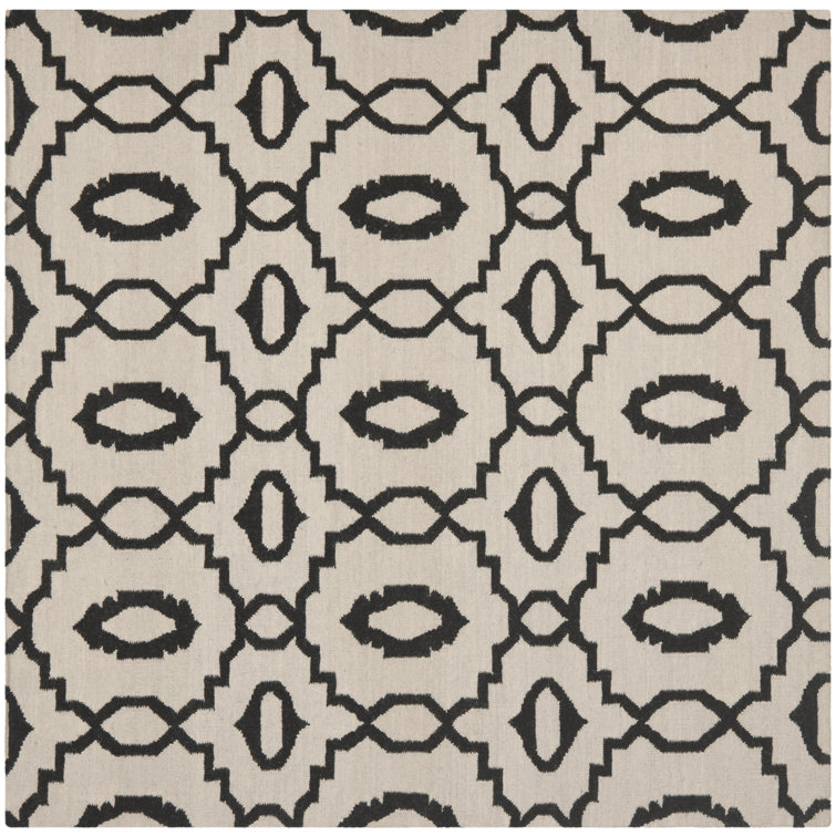 Rodgers Hand Woven Flat Weave Wool Geometric Rug
