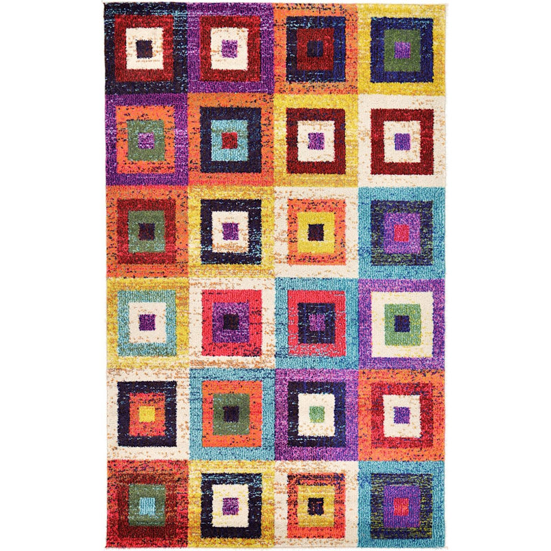 Abstract Indoor Rug, Rectangle 3'3" x 5'3"