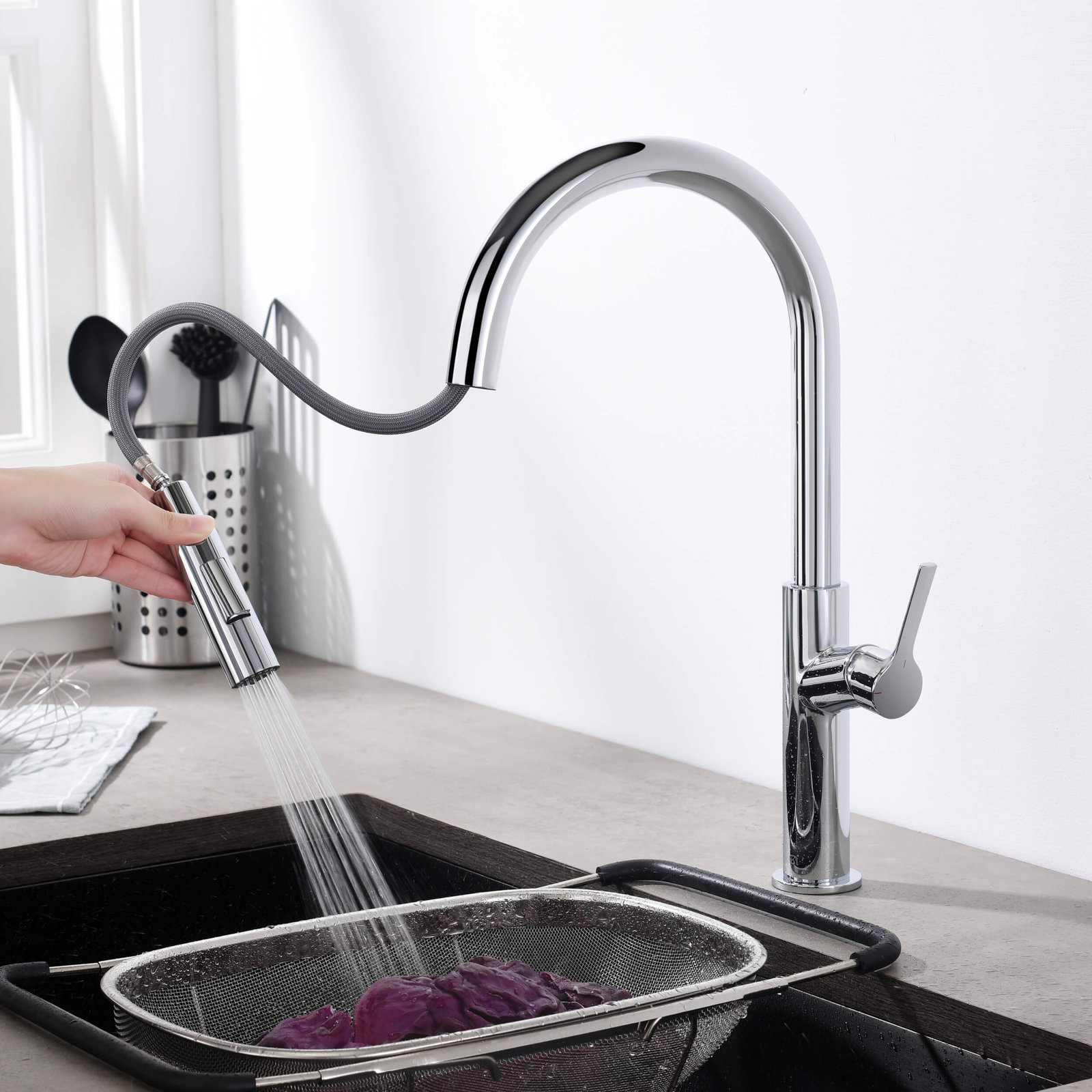 KIBI Fusion Faucet with Soap Dispenser, Chrome