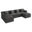 Canapé modulaire Boneless de 142 po avec assise profonde, canapé en velours côtelé désossé, aucun assemblage requis-1092338940