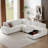 Oversized Modular Storage Sectional Sofa Couch for Living Room with Convertible Sleeper