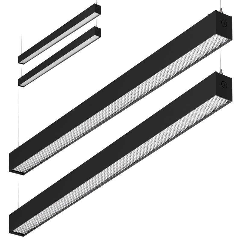4FT 40W 3CCT Dimmable Anti-Glare Optical Lens Linear Light, 3000K/4000K/5000K Selectable
