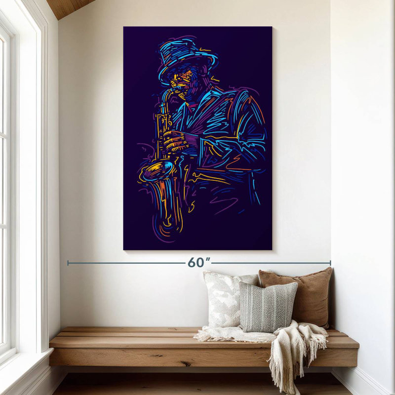 Abarca Saxophone Man, 51" H x 34" W