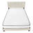 Bed, Queen Size, Bedroom, Upholstered, Linen Look, Black Wood Legs