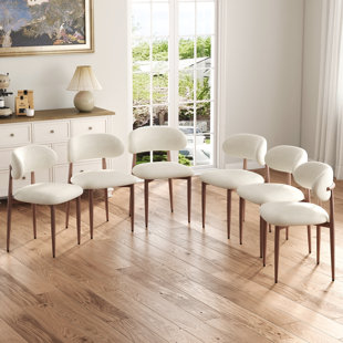 Sturdy Fabric Dining Chairs Set of 2/4/6, Metal Frame Upholstered Side Chairs, Durable & Multi-Style Accent Chairs for Kitchen Dining Room